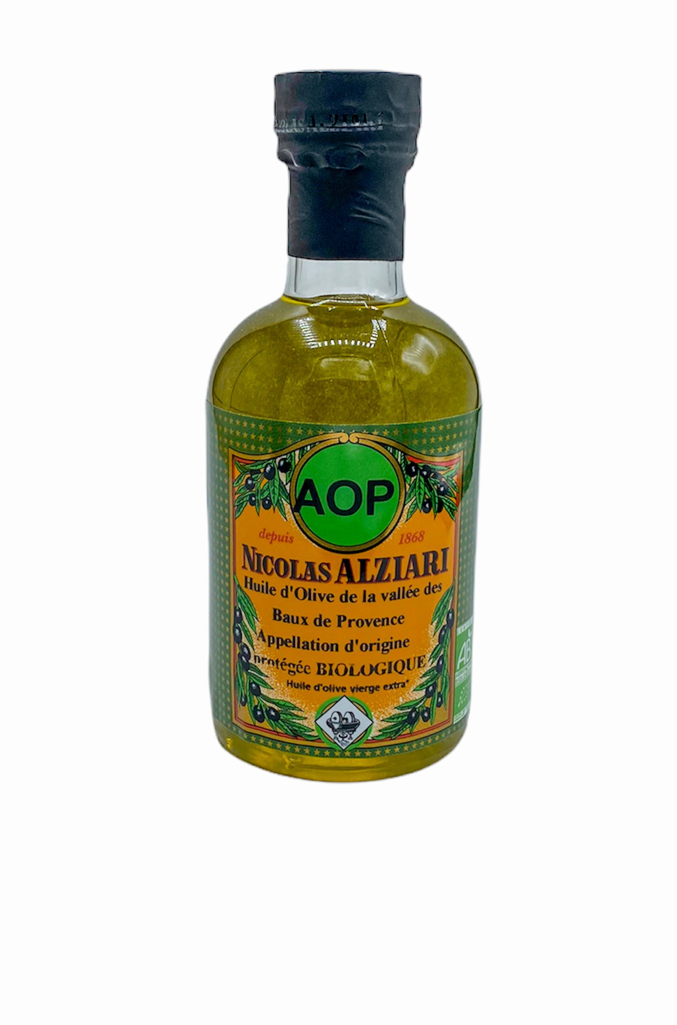 Olivenöl GUB Vallée des Baux de Provence (mit geschützter Herkunftsbezeichnung vallée des Baux-de-Provence – Frankreich) 200ml