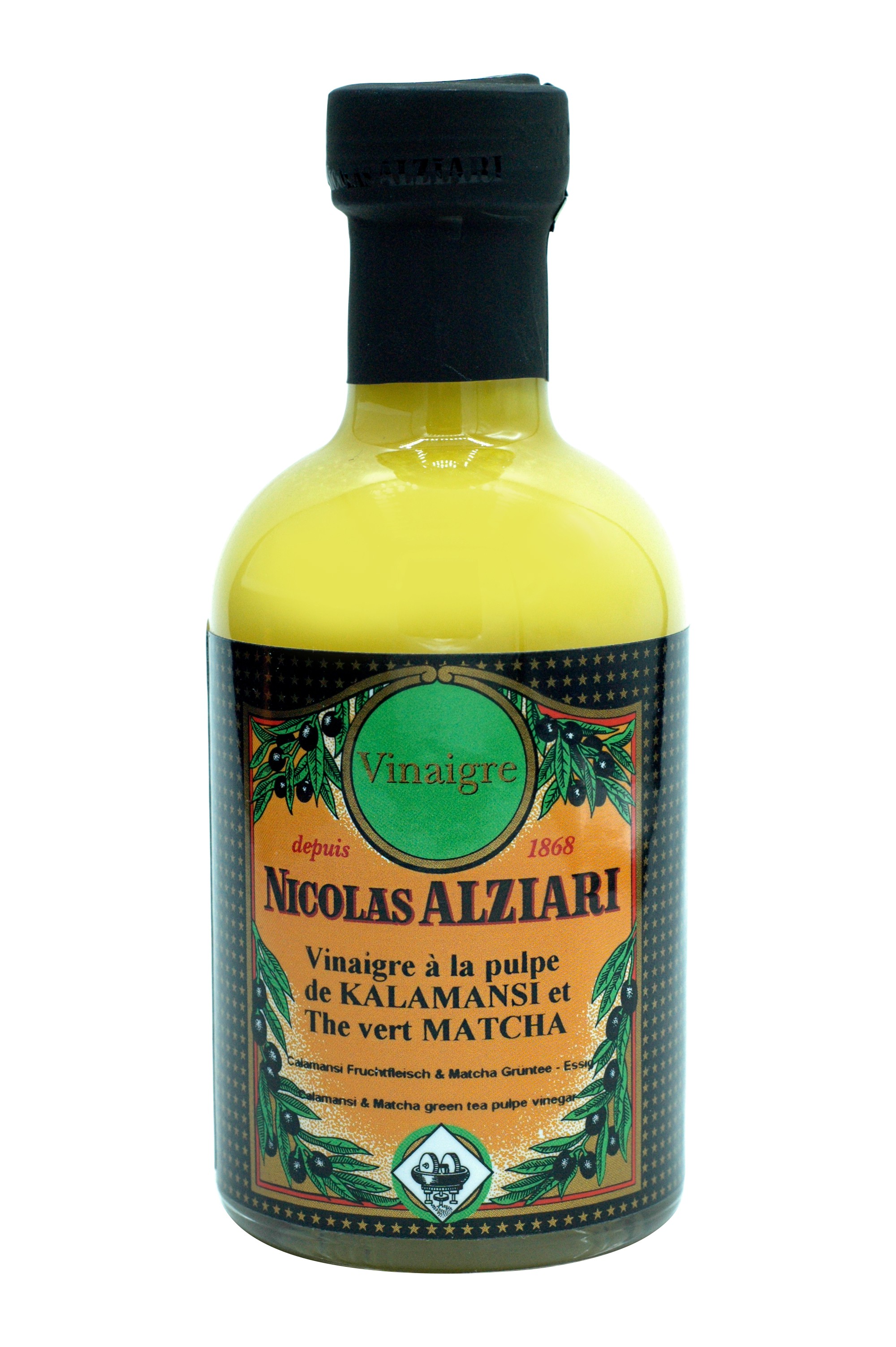 200 ml Flasche Calamansi Fruchtfleisch & Matcha Grüntee - Essig