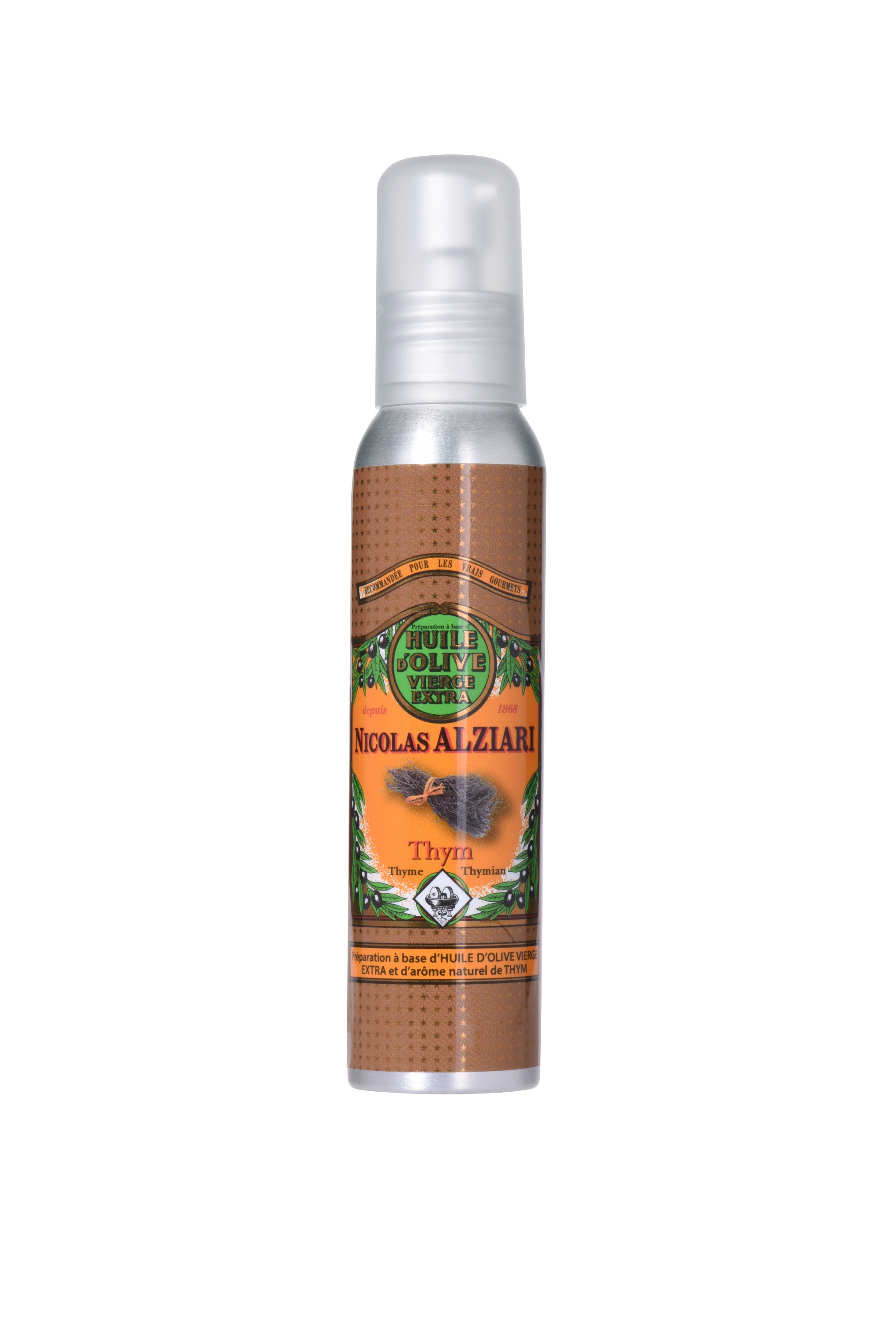 Kulinarische Zubereitung aus Olivenöl mit natürlichem Thymianaroma (100ml)  (Pumpflasche)