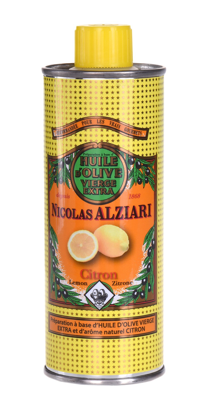 Kulinarische Zubereitung aus Olivenöl mit natürlichem Zitronenaroma250 ml