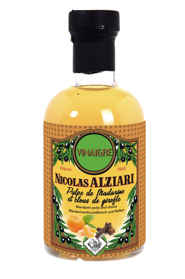 Essig mit Mandarinenfruchtfleisch und Gewürznelken 200 ml