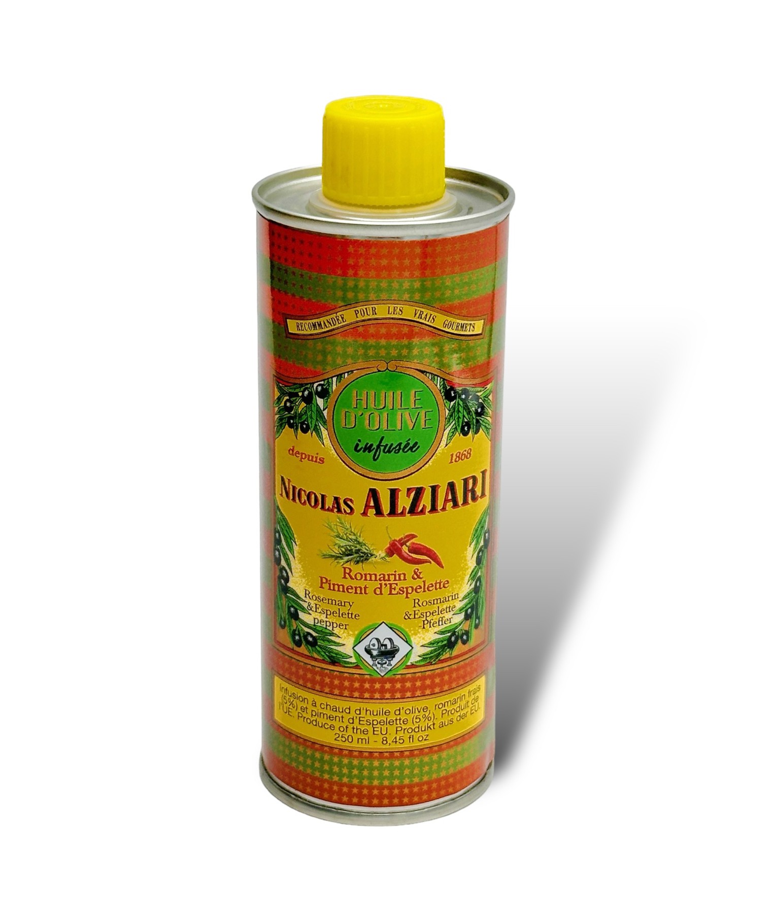 Rosmarin & Espelette-Pfeffer - OLIVENÖL ZUBEREITUNG INFUSIERT mit Rosmarin & Espelette-Pfeffer 250 ML