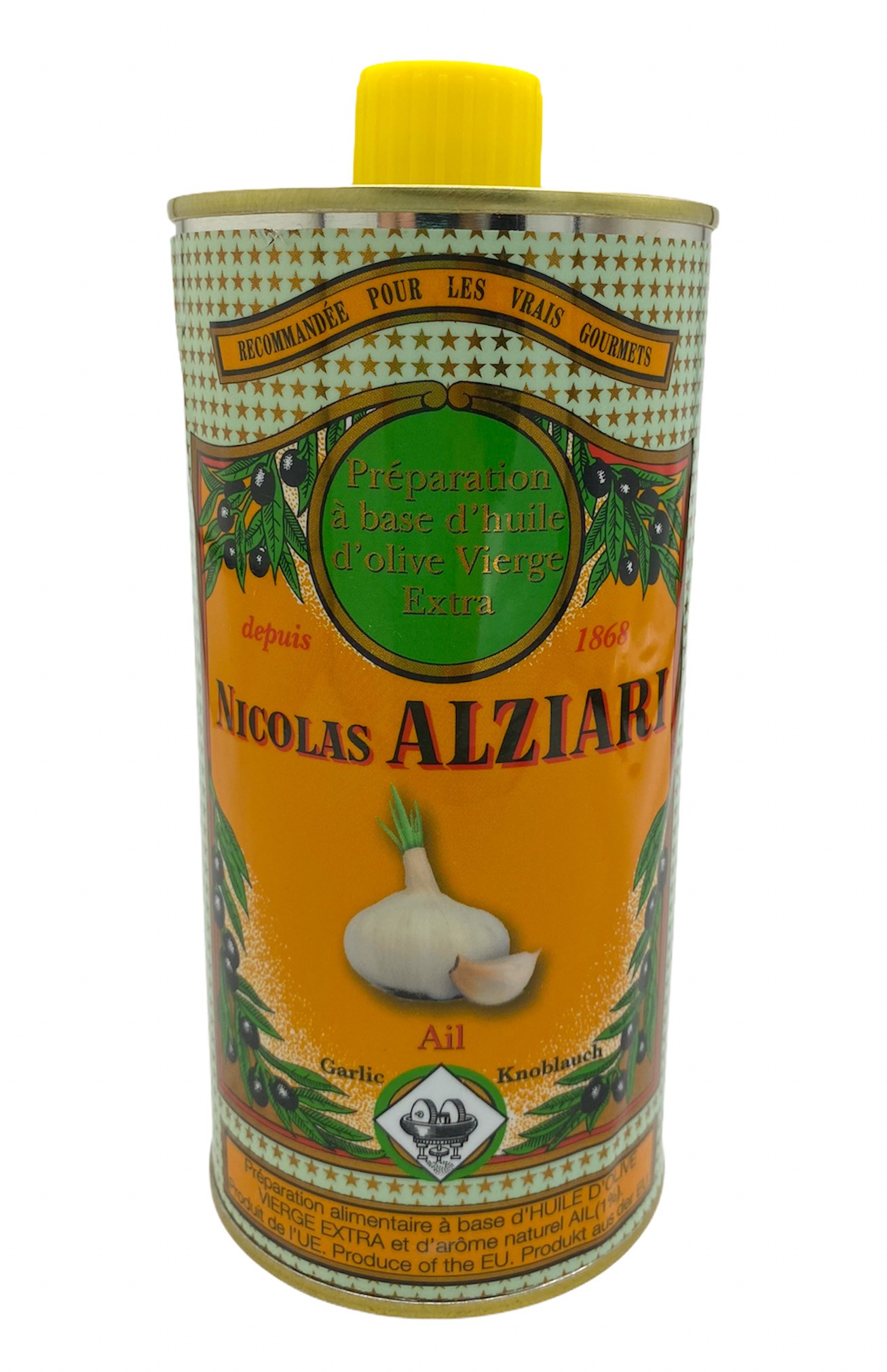 Kulinarische Zubereitung aus Olivenöl mit natürlichem Knoblaucharoma (0,5l)
