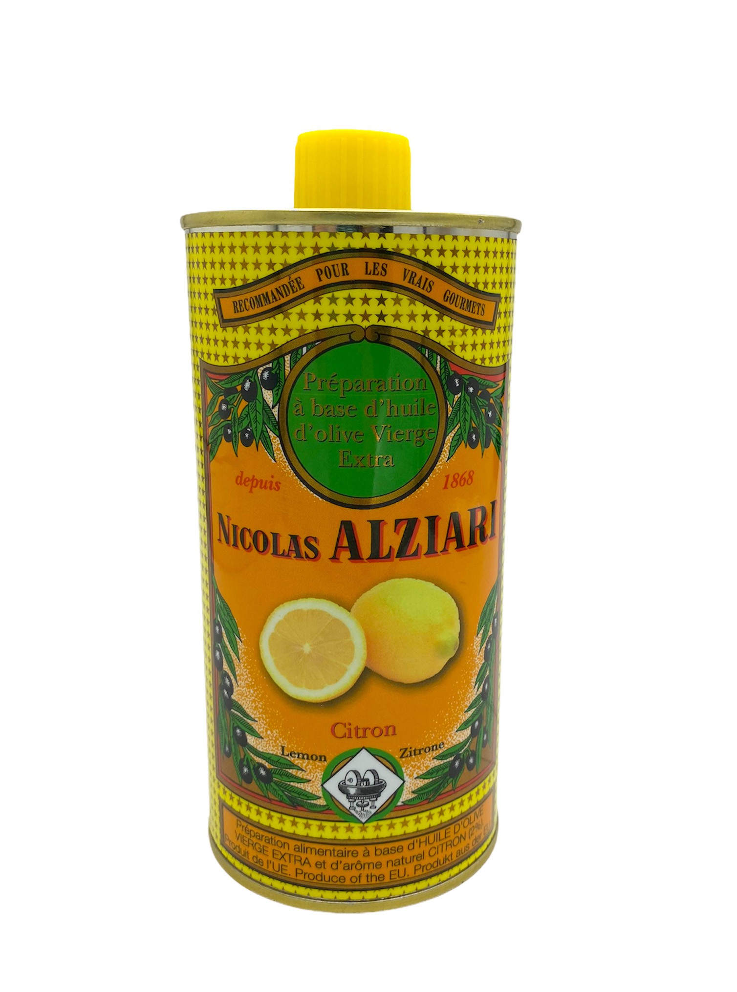 Kulinarische Zubereitung aus Olivenöl mit natürlichem Zitronenaroma (0,5l)