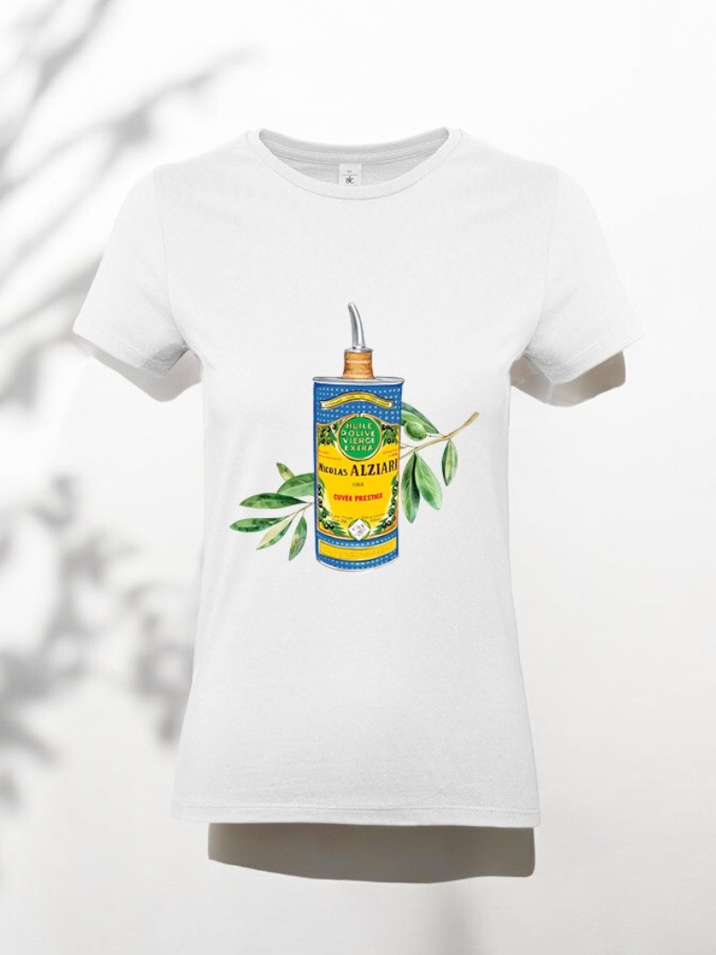 T-SHIRT - DAMEN- NICOLAS ALZIARI - OLIVIER - WEISS