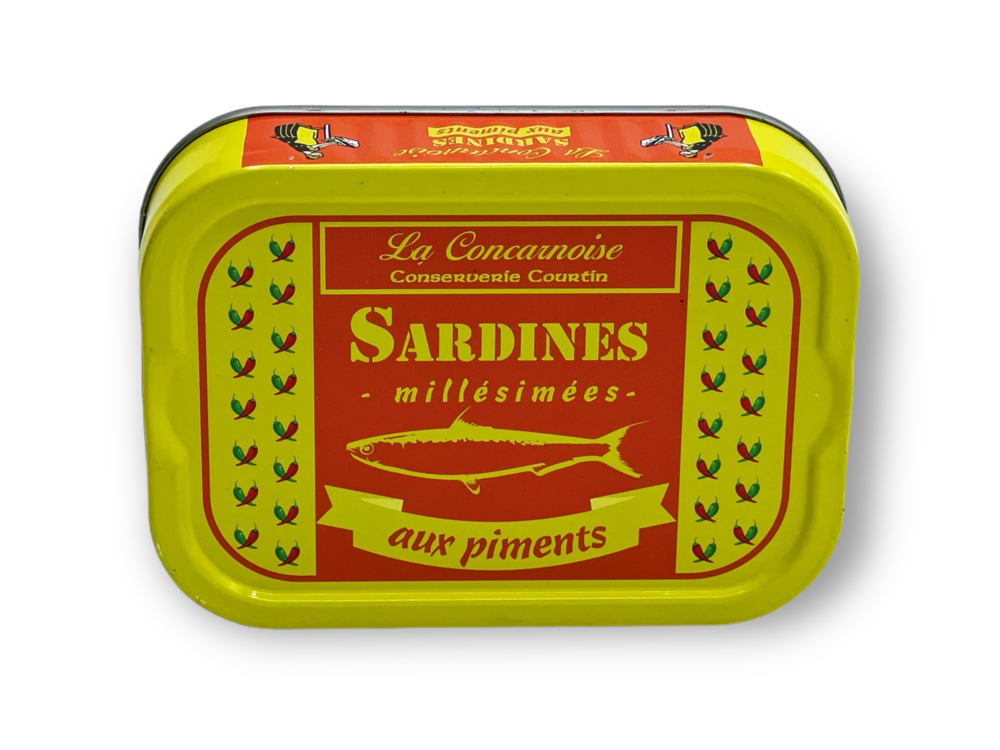 Sardinen in Olivenöl mit Chilischoten 115gr - La Concarnoise