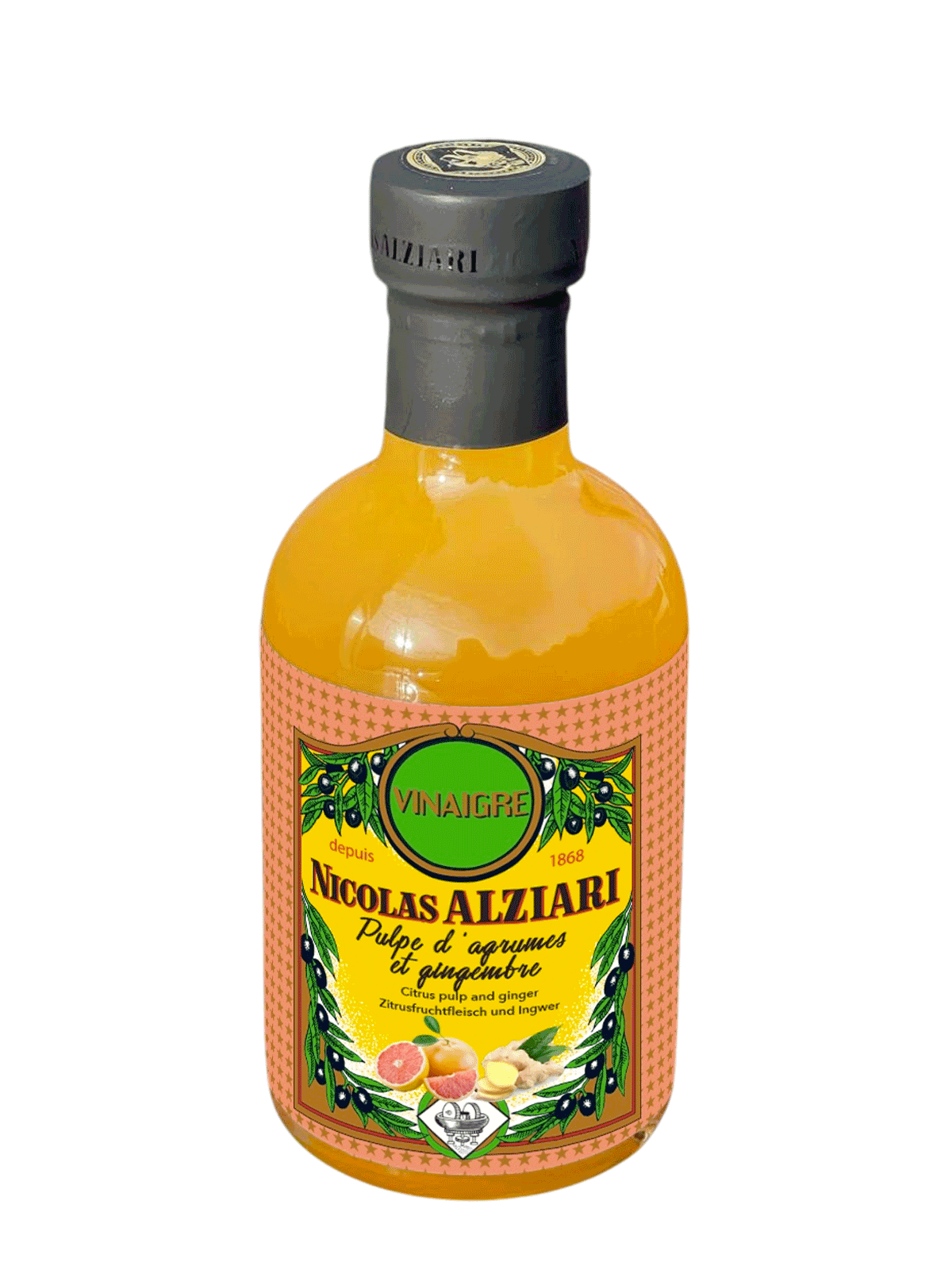 Zitrusfrüchte Ingwer Fruchtfleisch Essig  200 ml 
