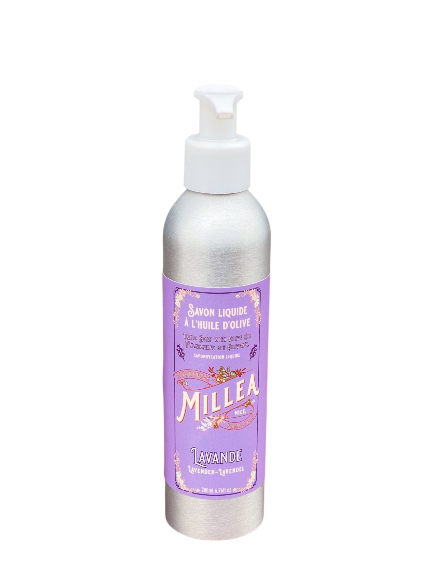 FLÜSSIGSEIFE mit Olivenöl MILLEA – Lavendel – 200 ml
