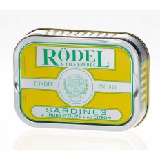 Sardinen in Olivenöl mit Zitronen aus dem Hause Rödel (115g)