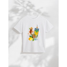 T-SHIRT - KIND - NICOLAS ALZIARI - ZITRUSFRÜCHTE - WEISS