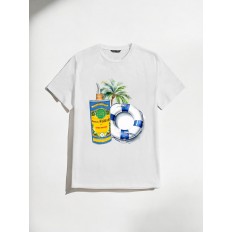 T-SHIRT - MANN- NICOLAS ALZIARI - BOJE - WEISS