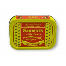 Sardinen in Olivenöl mit Chilischoten 115gr - La Concarnoise